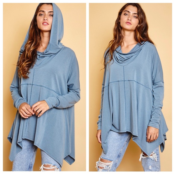 33 Boho Fabulous Reverse Stitch Hoodie Top - Picture 4 of 4